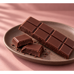 Suggestion de présentation du chocolat noir bio 50 % cacao L'Original sans gluten – Dardenne