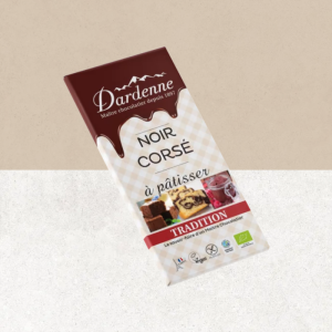 Tablette de chocolat noir corsé sans gluten et bio - Dardenne