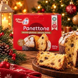 Panettone traditionnel aux agrumes sans lait et sans gluten en 250 g