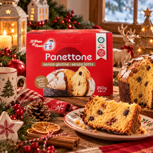 Présentation ambiance panettone aux agrumes sans gluten et sans lait 500 g - il Pane di anna