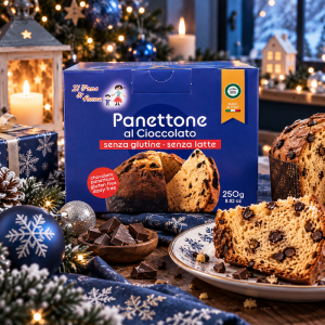 En situation : Panettone aux pépites de chocolats sans gluten et sans lait 500 g