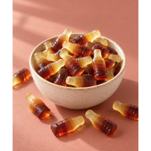 Suggestion de présentation des Super Cola. Bonbons bio goût cola sans gluten – Pural