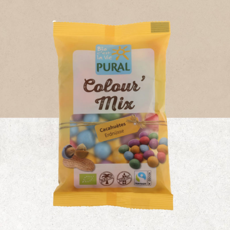 Sachet de cacahuètes au chocolat au lait dragéifiées Colour' Mix – Pural