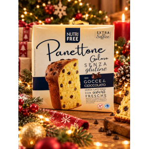 Panettone sans gluten aux pépites de chocolat sans lactose - nutri free