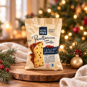 Sachet de panettone sans gluten en portion individuelle avec raisins secs - Nutri free