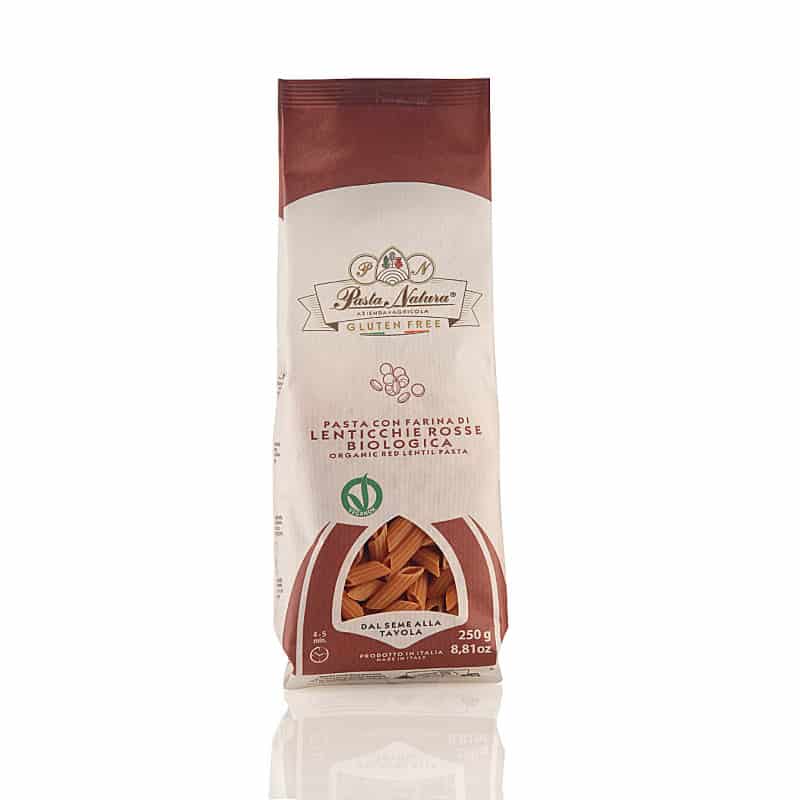 PATES MEZZE PENNE LENTILLES ROSES BIO SANS GLUTEN PASTA NATURA